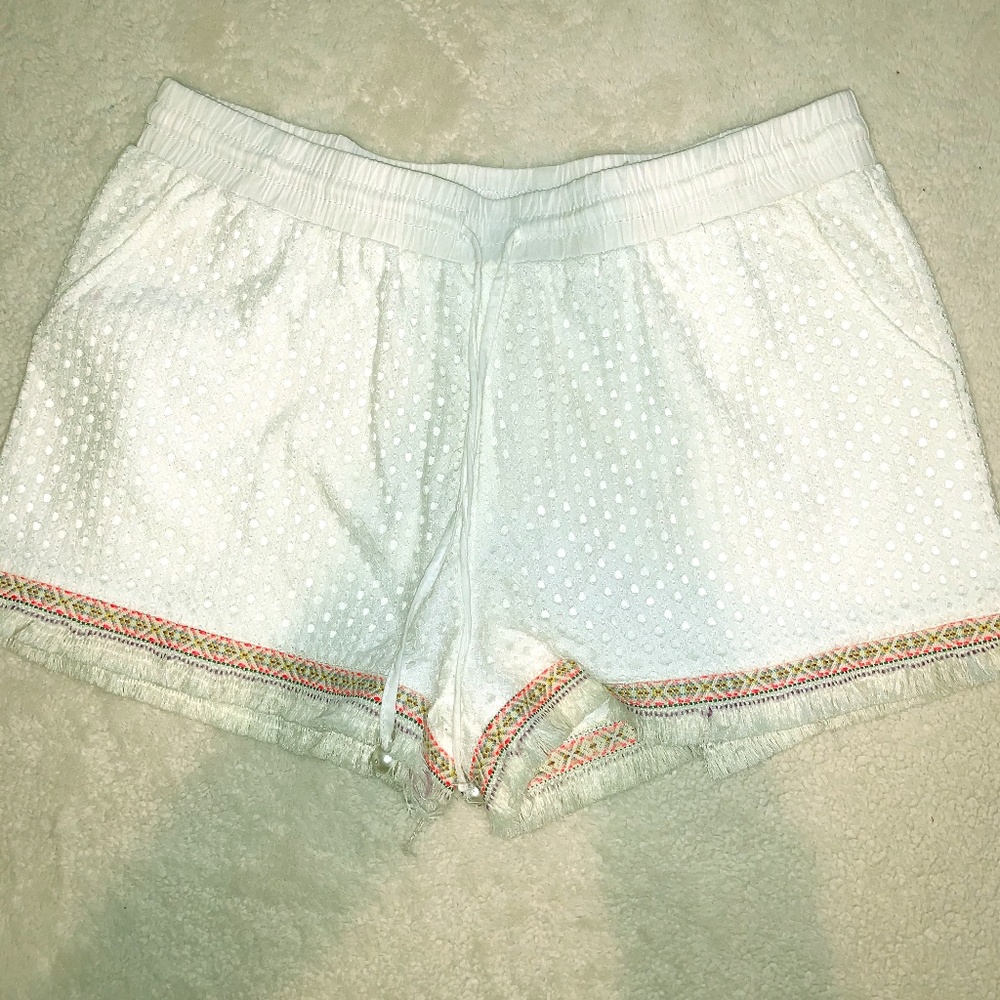 Solitaire swim white shorts